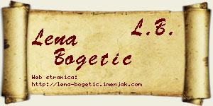 Lena Bogetić vizit kartica